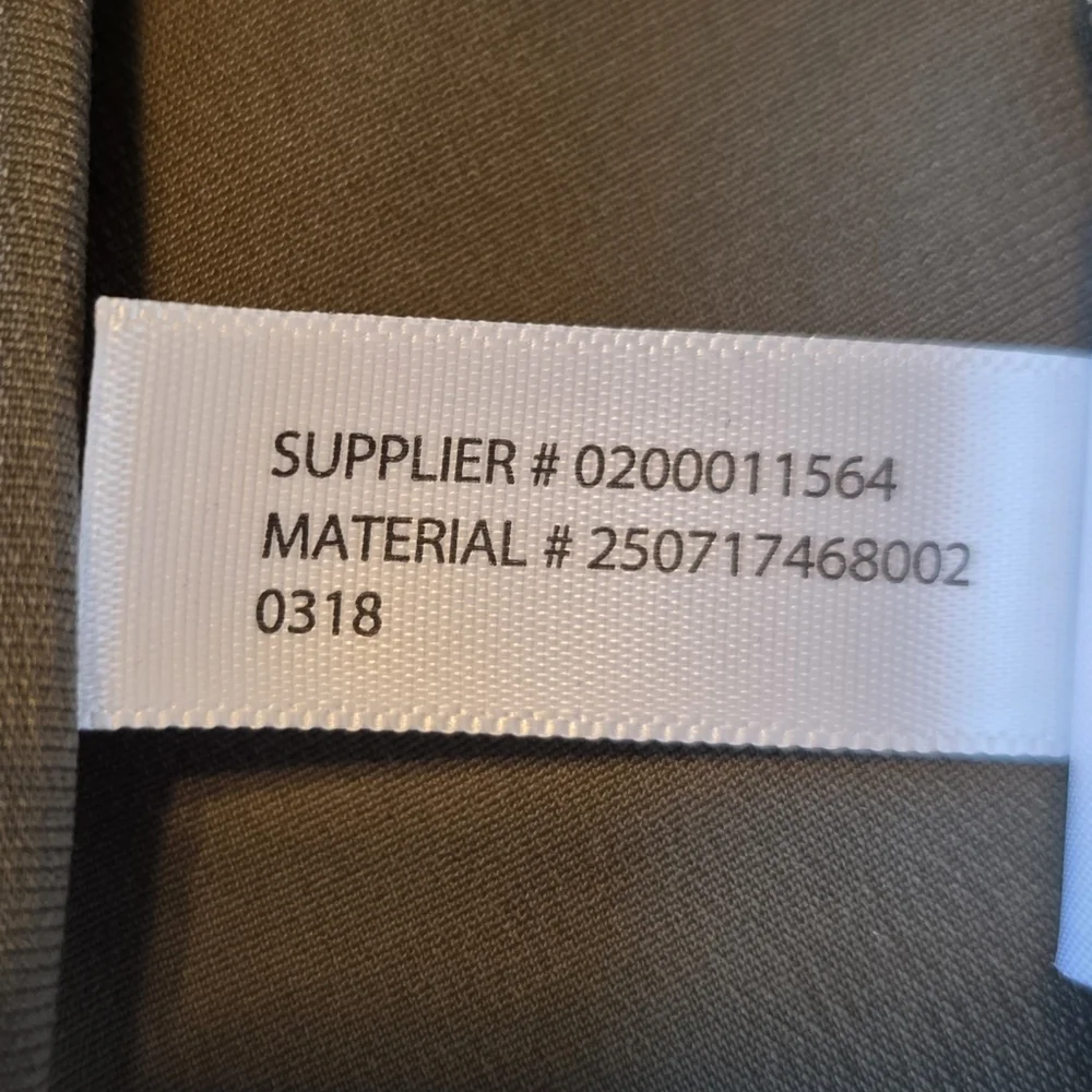 Lauren Ralph Lauren Olive Green Ruffle Midi Dress Size 14 - Picture 7 of 8